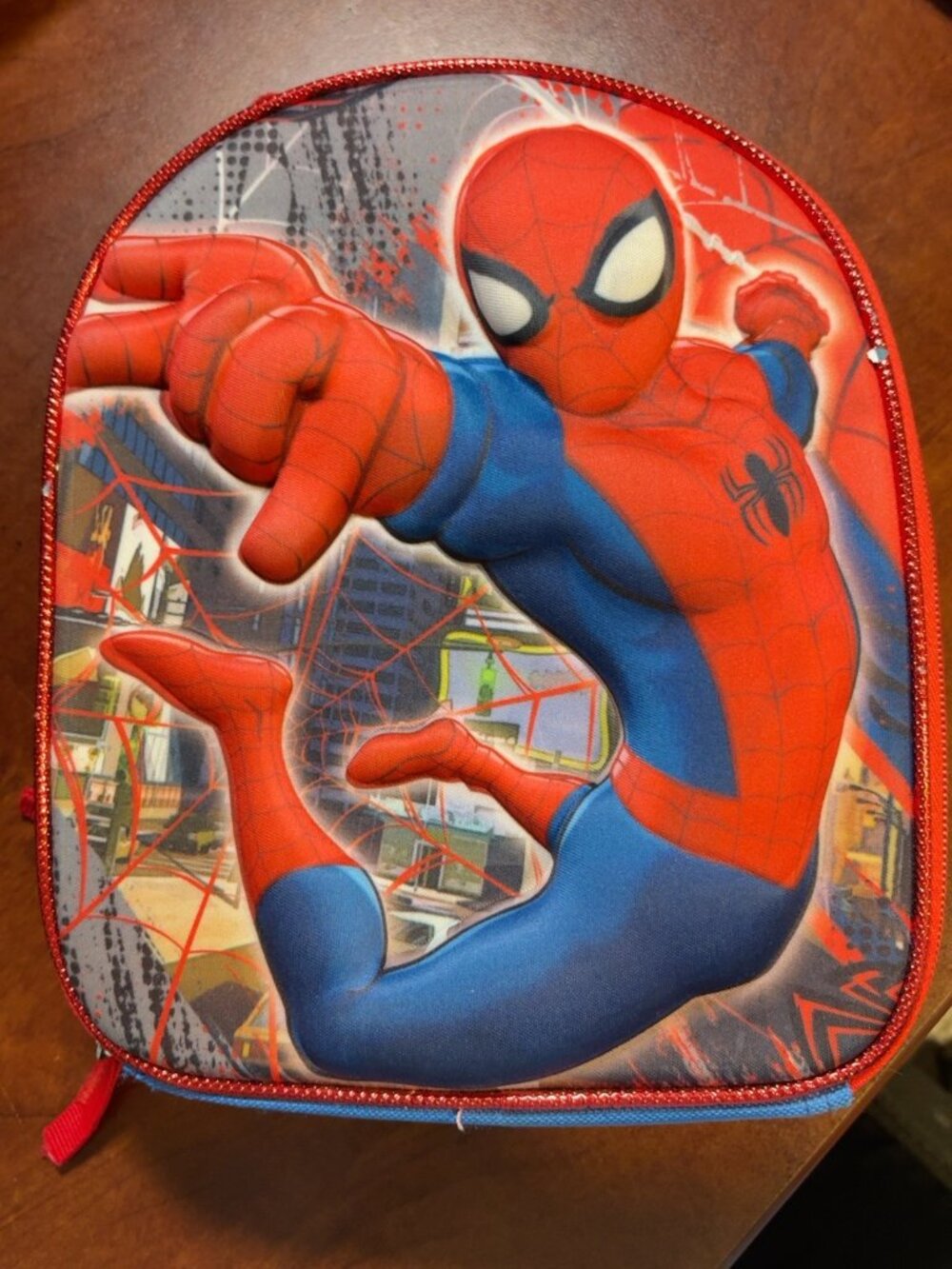 Marvel Spider-Man Insulated Lunch Bag Box 2015 Red Blue Kids School